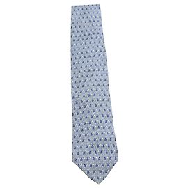 Alfred Dunhill Corbata Estampado Azul Azul