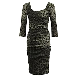 Dolce & Gabbana-Leopard Print Silk Dress-Other