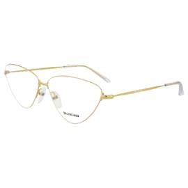 Balenciaga-Balenciaga Cat-Eye Frame Metal Optical Frames-Golden,Metallic