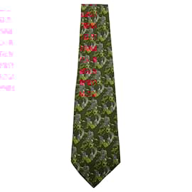 Salvatore Ferragamo-Dark Red Print Tie-Red