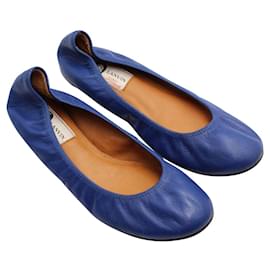 Lanvin-Classic Ballerina Flat in Blue -Blue