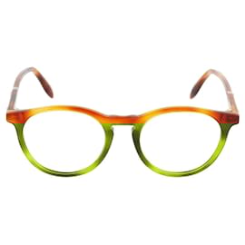 Alexander Mcqueen-Alexander McQueen Round-Frame Acetate Optical Frames-Brown