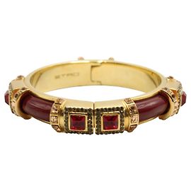 Etro Bracciale in oro rosso e resina Rosso
