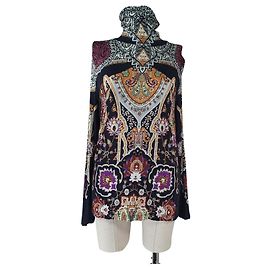 Etro Top Camicetta in Lana Multicolore Multicolore