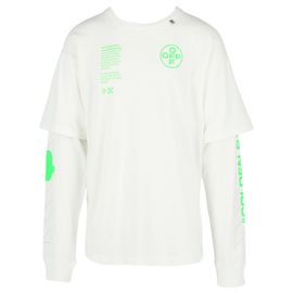 Off White Camisa de manga comprida em forma de arco off-white Branco