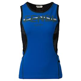 Fendi-FF Logo Sports Tank-Blue