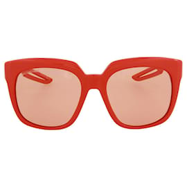 Balenciaga-Balenciaga Square-Frame Acetate Sunglasses-Red