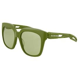 Balenciaga-Balenciaga Óculos de sol com armação quadrada de acetato-Vermelho