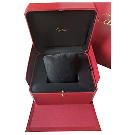 Cartier Uhren- und Schmuckschatulle und Papiertüte Rot