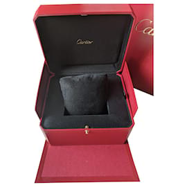 Cartier-Caja para relojes y joyas Cartier y bolsa de papel-Roja