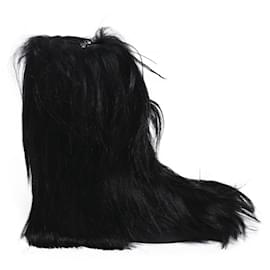 Bottega Veneta-Bottega Veneta Fur Boots-Black