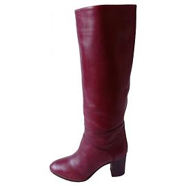 Chloé leather boots dark red Dark red