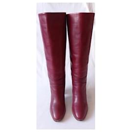Chloé-Boots-Dark red