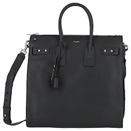 Saint Laurent-Sac De Jour North/South Leather Tote Bag-Black