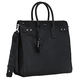 Saint Laurent-Sac De Jour North/South Leather Tote Bag-Black