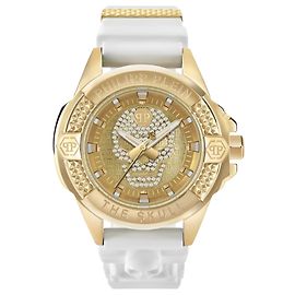 Philipp Plein O Relógio de Cristal $kull Dourado Metálico