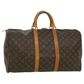 Louis Vuitton-Louis Vuitton Monograma Keepall 50 Boston Bag M41426 LV Auth pt5030-Outro