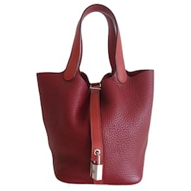 Hermès-Hermes Picotin-Tasche 18 Sperren-Rot