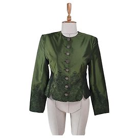 Autre Marque Berwin & Wolff Seidenblazer Grün Grün