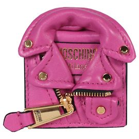 Moschino Biker Airpods Holder Pink