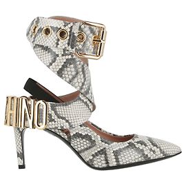 Moschino Snakeskin-Print Pointed Pumps Multiple colors