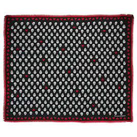 Echarpe de coração e caveira Alexander McQueen Multicor