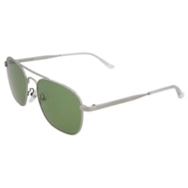 Balenciaga-Balenciaga Aviator-Style Metal Sunglasses-Green
