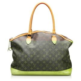 Louis Vuitton-Louis Vuitton Brown Monogram Lockit Horizontal -Brown
