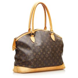 Louis Vuitton-Louis Vuitton Brown Monogram Lockit Horizontal -Brown