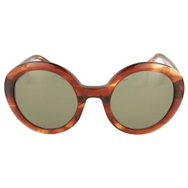 Alexander McQueen Round-Frame Sunglasses Brown