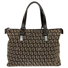 Fendi-Fendi Brown Zucchino Tote -Brown