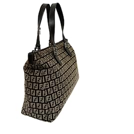 Fendi-Fendi Brown Zucchino Tote -Brown