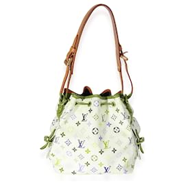 Louis Vuitton-Louis Vuitton X Takashi Murakami White Monogram Multicolore Noe -White