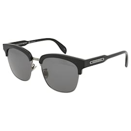 Alexander Mcqueen-Alexander McQueen Square-Frame Sunglasses-Black