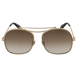 Alexander Mcqueen Metall-Sonnenbrille im Pilotenstil Golden