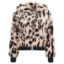 Stella Mc Cartney Giacca con cappuccio in pelliccia sintetica di Stella McCartney Rosa