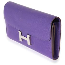 Hermès-Hermes Iris Epsom Constance Long Wallet Phw -Purple
