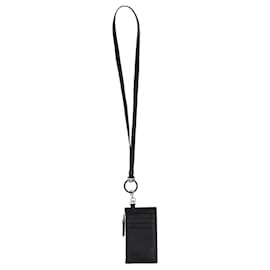 Gucci-Gucci Stripe Logo Leather Card Case Wallet-Black