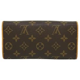 Louis Vuitton-LOUIS VUITTON Monogram Pochette Twin PM Shoulder Bag M51854 LV Auth hs1456-Monogram