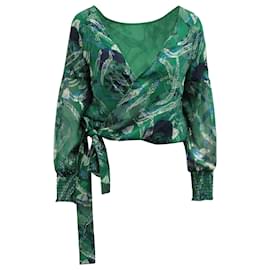 Ba&Sh Camicia Ba & Sh Wrap in Seta Verde Verde