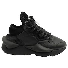 Y3 Y-3 Baskets Kaiwa en Cuir Noir Noir