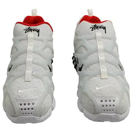 Nike-Nike X Stussy Air Zoom Spiridon Kukini Sneakers in White Synthetic-White