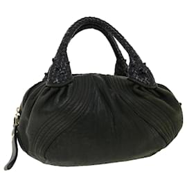 Fendi-FENDI Spy Bag Hand Bag Leather Brown Auth bs2426-Brown