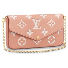 Louis Vuitton-LV pink leather Felicie pochette-Pink