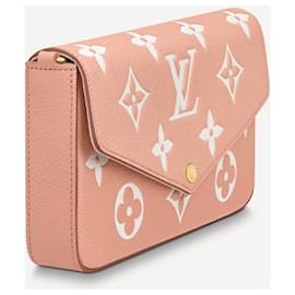 Louis Vuitton-LV pink leather Felicie pochette-Pink