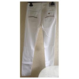 Armani Jeans-Pantalones-Blanco roto