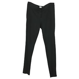 Armani Straight Leg Pants in Black Polyester Black