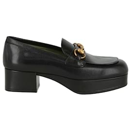 Gucci-Houdan Leather Platform Loafer-Black