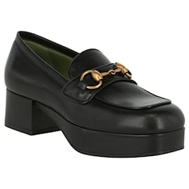 Gucci-Houdan Leather Platform Loafer-Black