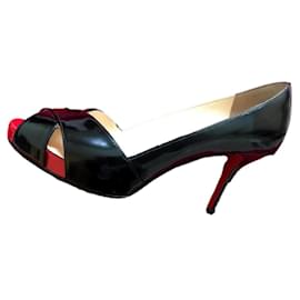 Christian Louboutin-Shelly-Black,Red